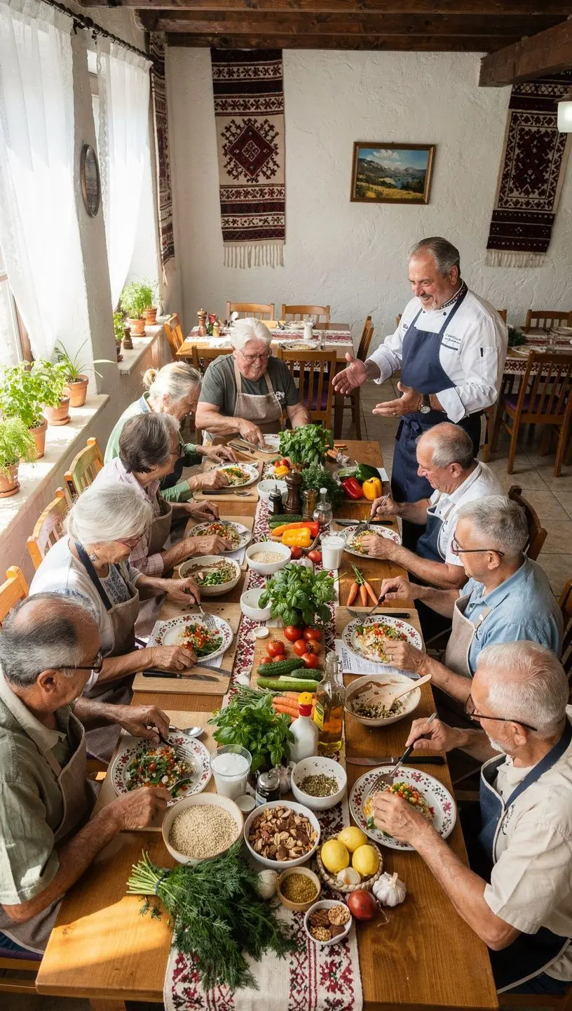 Демонстрация на упражнения за предотвратяване на падания при възрастни.